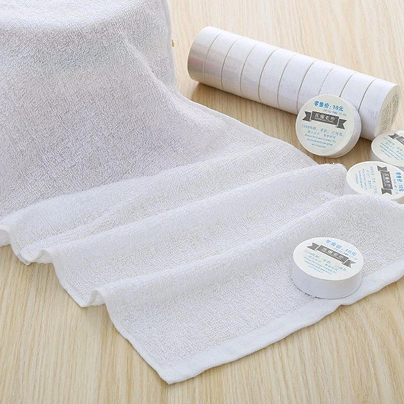 Custom Disposable Cotton Tissues Portable Travel Face Towel Cleaning Small Size Compressed Towel