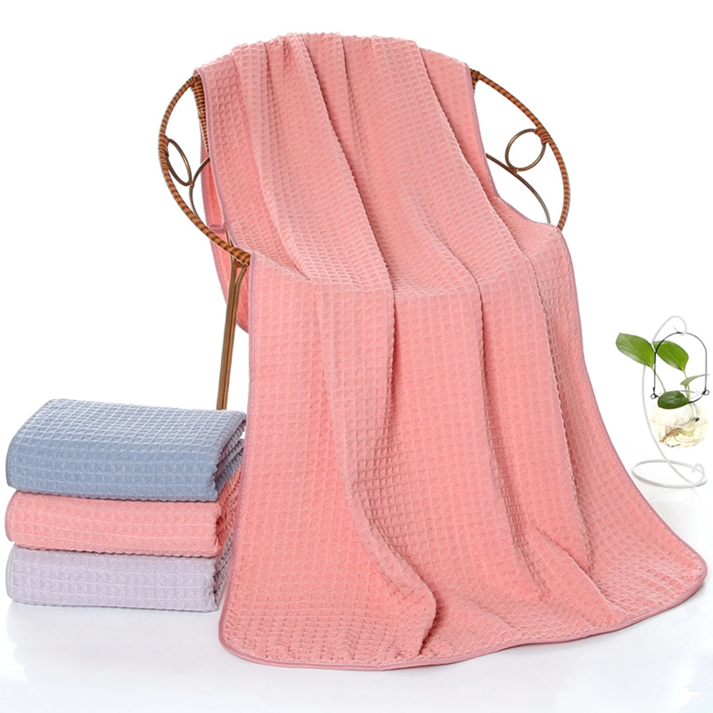 Wholesale Fancy Microfiber Waffle Hair Turban Antibacterial 3 in 1 Hand Face Bath Towel Gift Set