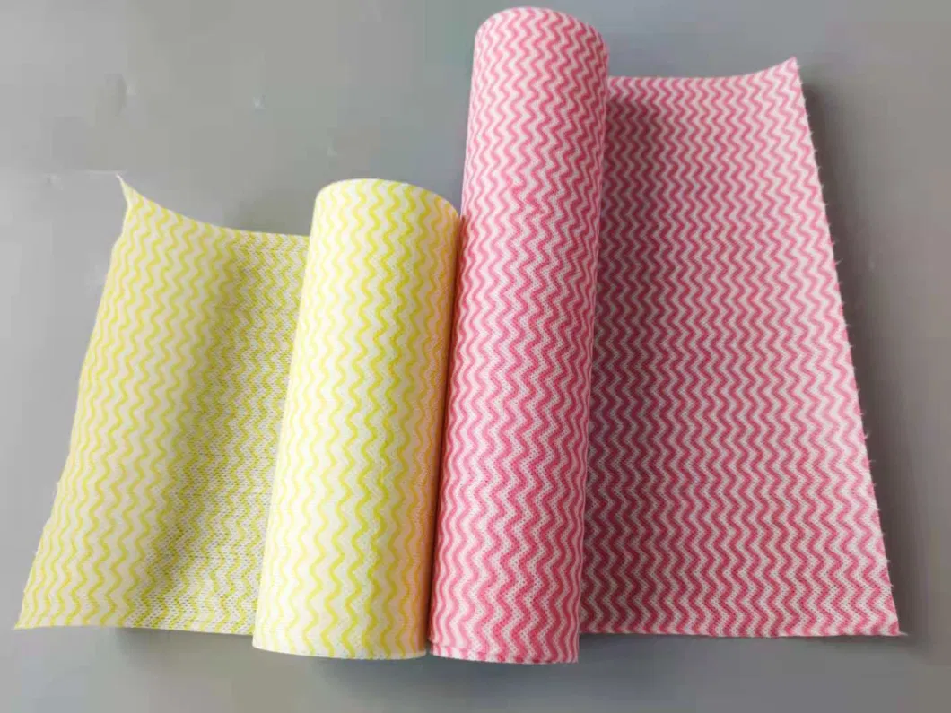 Lazy Rag Washable Printing Kitchen Dry Wet Dual Use Cleaning Cloth Roll Disposable Nonwoven Wipes Towel Rag Rolls