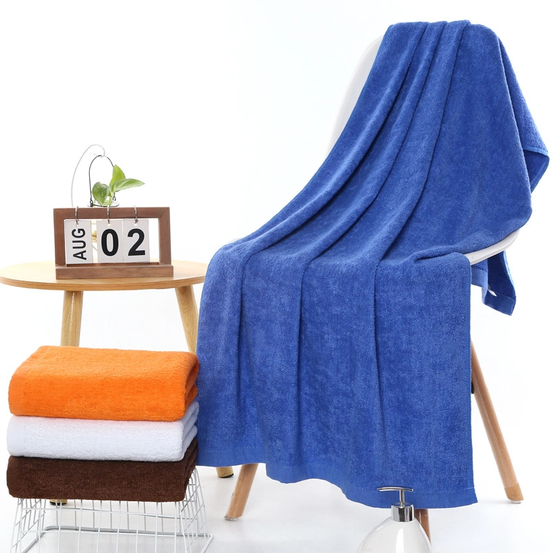 Hotelier 5 Star Hotel 100% Cotton Blue Bathroom Bath Towels Face Towels OEM Hotel Towels 100*200cm Cotton 1000g