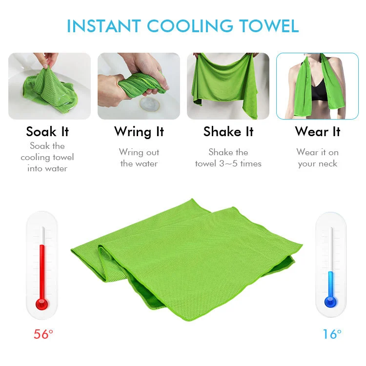 Colors Sport Cooling Towel Microfiber Instant Cool Ice Face Towels for Gym Swimming Yoga Running 30X90cm Quick-Dry Sweat Towels