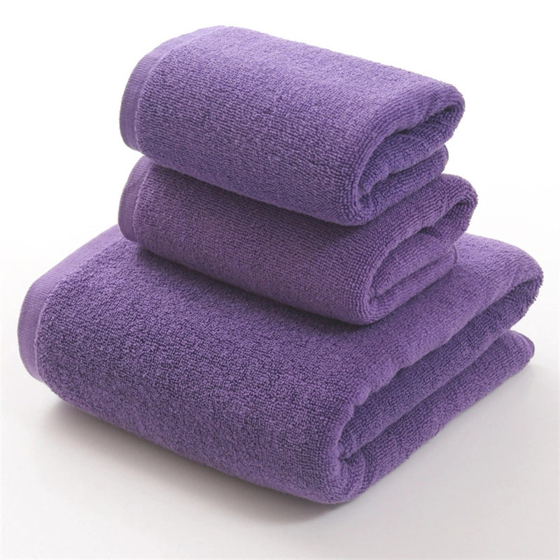 Hotelier 5 Star Hotel 100% Cotton Blue Bathroom Bath Towels Face Towels OEM Hotel Towels 100*200cm Cotton 1000g