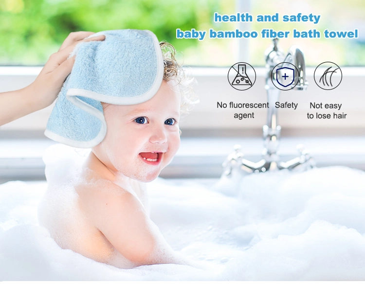 Anti Bacteria Extra Absorbent Bamboo Cotton Baby Face Towel Girls