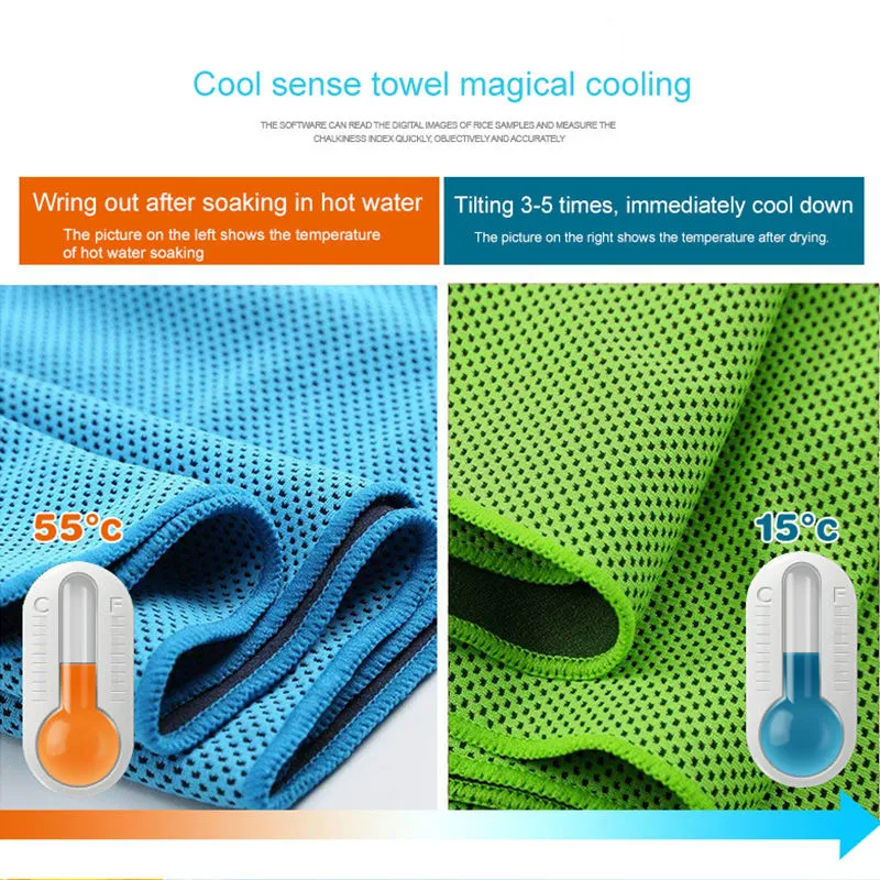 Personalised Microfiber Gym Sweat Ice Cold Sports Towels and Cooling Towel for Fitness Swimming Marathon High Water Absorption Comfurtable Cooling Towels