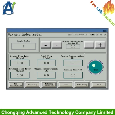 ASTM D2863 ISO4589 Combustion Performance of Plastic Materials Oxygen Index Tester