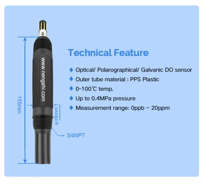 High Quality Online Dissolved Oxygen Lab Sensor Do Electrode for Water Quality Monitoring