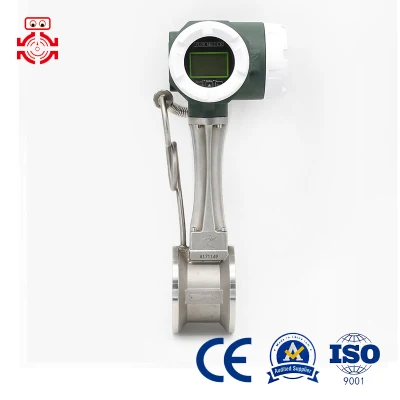 Vortex Flowmeter Steam Gas Compressed Air Gasoline Oxygen Argon Nitrogen Water Electronic Digital Display Sensor High Precision