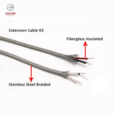 High Temperature Silica Fiber 1000 Degree C Insulated Thermocouple Cable