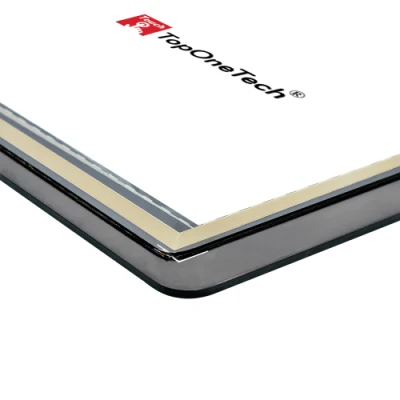 Custom OEM ODM 19 Inch Pcap Capacitive Multiple 10 Point USB Touch Screen Sensor with Thin Bezel Shaped Toughened Glass for Optical Bonded Industrial LCD Module