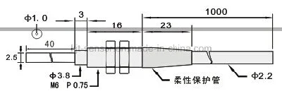 M6 Long Distance Amplifier Through Beam Head Optical Probe