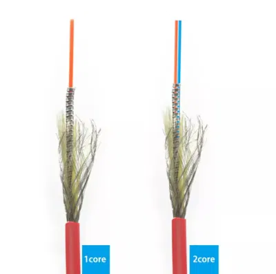 3.0mm LSZH Red Jacket Multimode Om1 62.5/125 1 Core Dst Armored Temperature Distributed Sensing Fiber Optic Cable