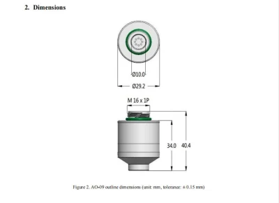 Oxygen Sensor Ao-09 Replace Oom103 for Medical Use