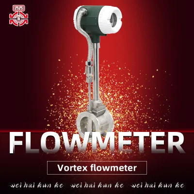 Vortex Flowmeter Steam Gas Compressed Air Gasoline Oxygen Argon Nitrogen Water Electronic Digital Display Sensor High Precision