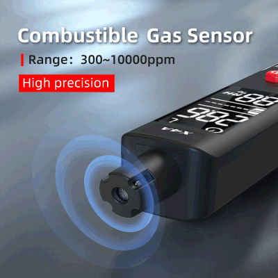 Portable Multi-Function Three-Mode Smart LCD Screen Handheld Methane Gas Detector with Non-Contact Sensing Probe