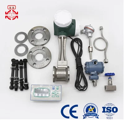 Vortex Flowmeter Steam Gas Compressed Air Gasoline Oxygen Argon Nitrogen Water Electronic Digital Display Sensor High Precision