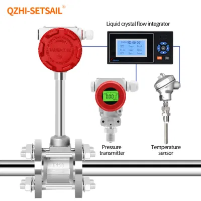 Intelligent Gas Vortex Flowmeter Water Vapor Flow Meter Compressed Air Nitrogen Hydrogen Gas Mixture