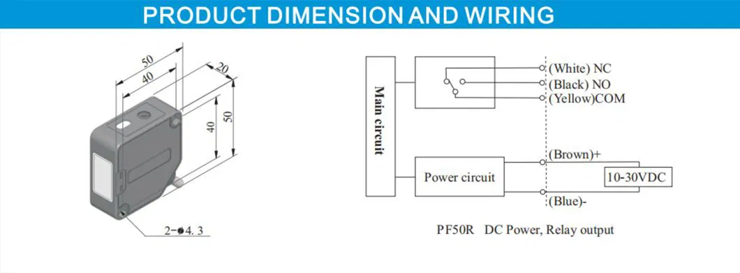 High Quality Retro-Reflective Infrared Optical Sensor for Garage Doors