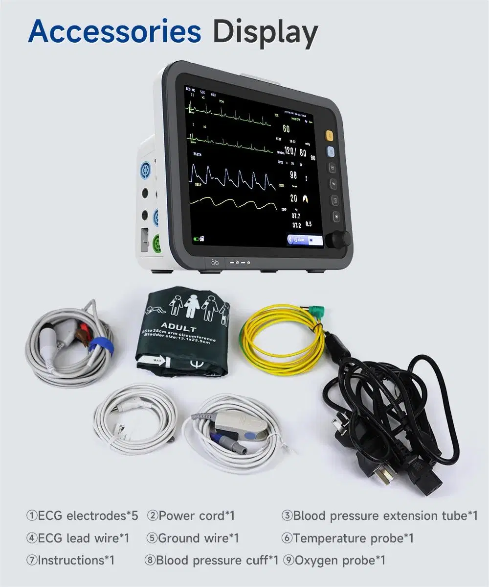 High-Performance Portable Medical Patient Monitor New Portable Multi-Parameters Monitor