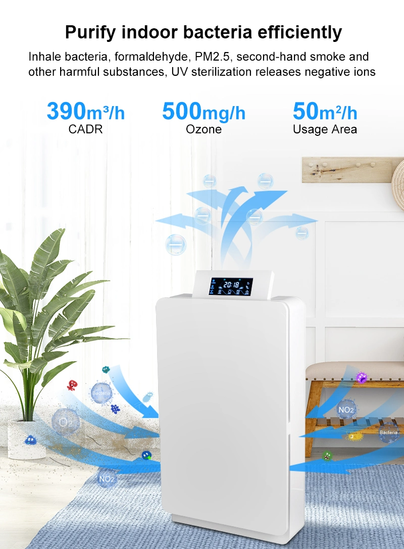 Business Home and Office Air Purifier Ozone Air Ionizer with HEPA UVC