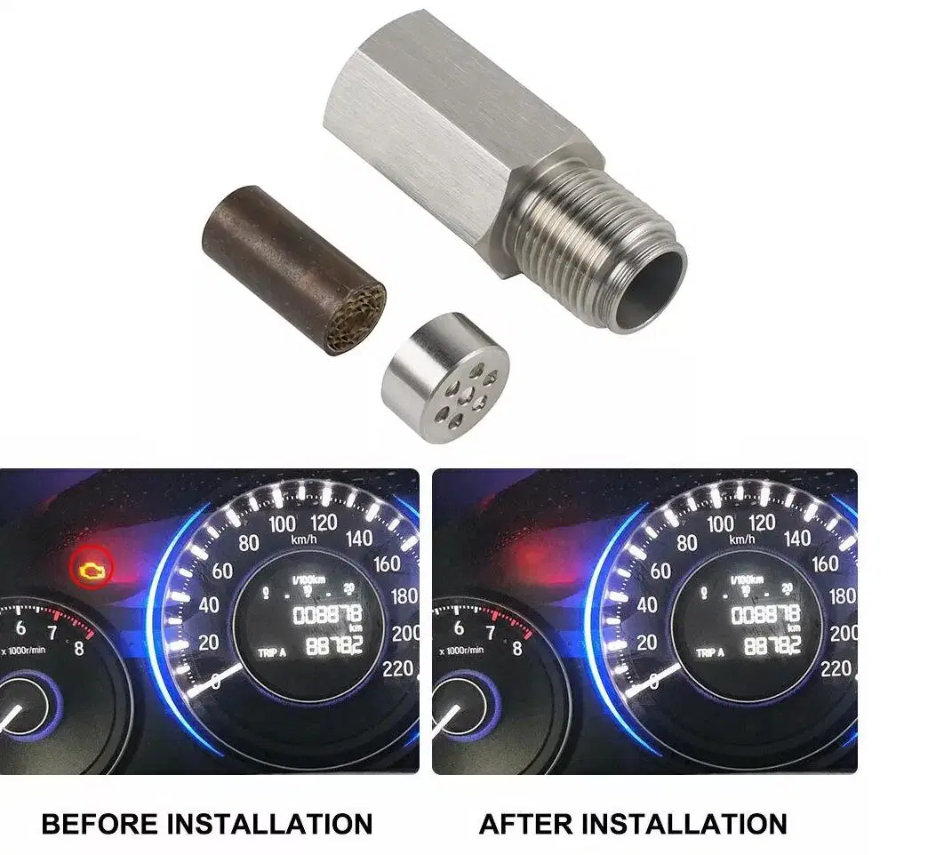 Extension Filter Oxygen O2 Sensor Connector Extender Spacer Internal Thread M18*1.5 Adapter Miniature Catalytic Converter Inside