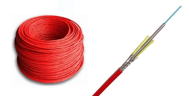 Flame-Retardant Armoured 2 Core Dts Fiber Optic Distributed Sensing Cable