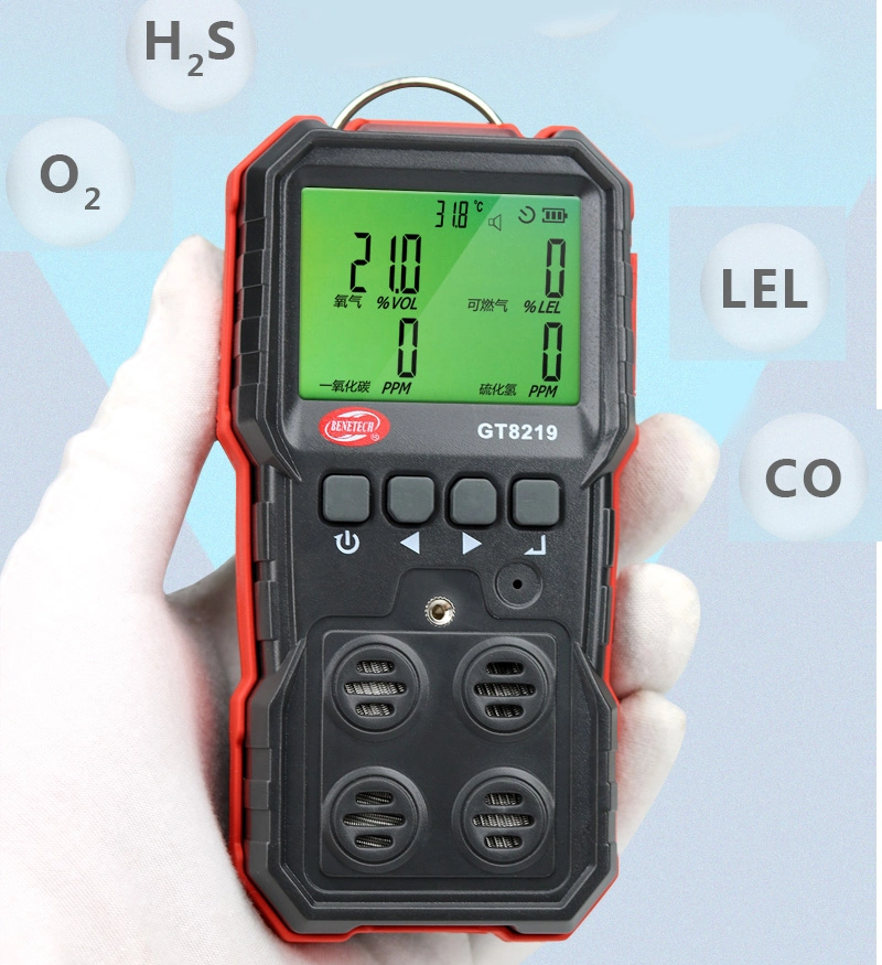 4 in 1 Multi Gas Detector O2 H2s Oxygen Carbon Monoxide Combustible Gas Content Test Meter