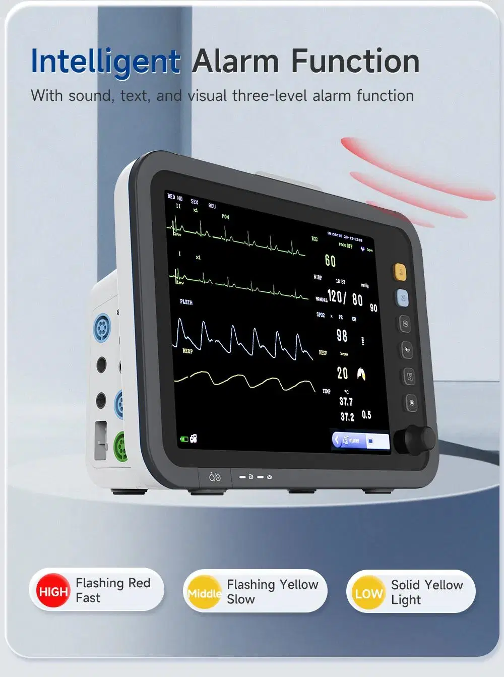 High-Performance Portable Medical Patient Monitor New Portable Multi-Parameters Monitor