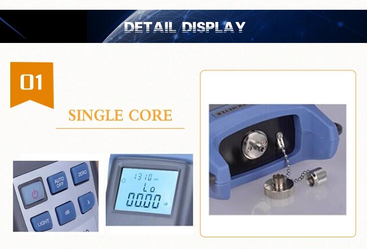 Laser Power Cable Tester FTTH Fiber Optic Optical Power Meter Build in 5MW Visual Fault Locator