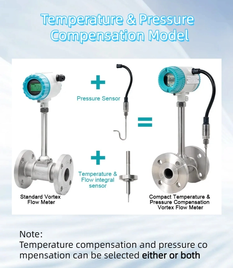 Manufacture Calibration Digital High Temperature Compressed Air Oxygen Gas Vortex Flow Meter