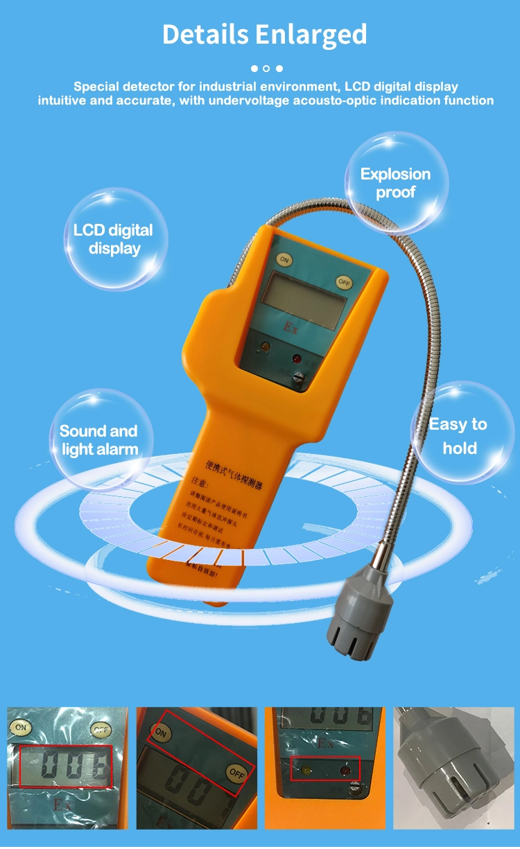 China Nkyf CE Sil Long Working Hours Liquefied Petroleum Natural Gas Detector with Control Panel