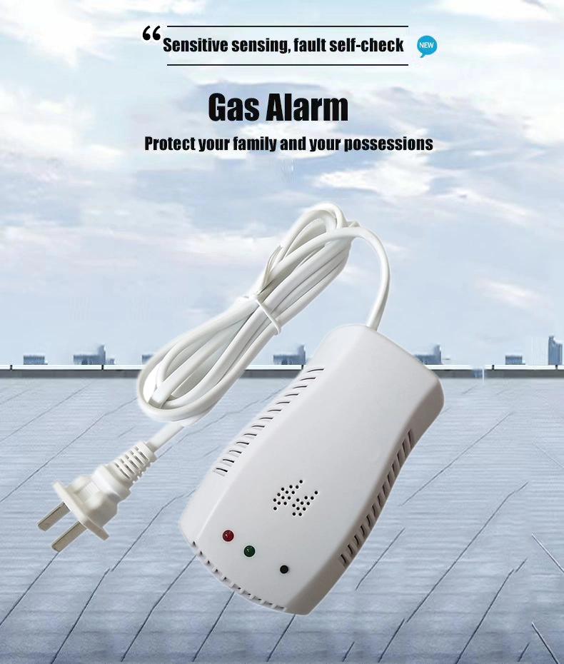 High Quality Wired Gas Detector Alarm with Gas Solenoid Valve