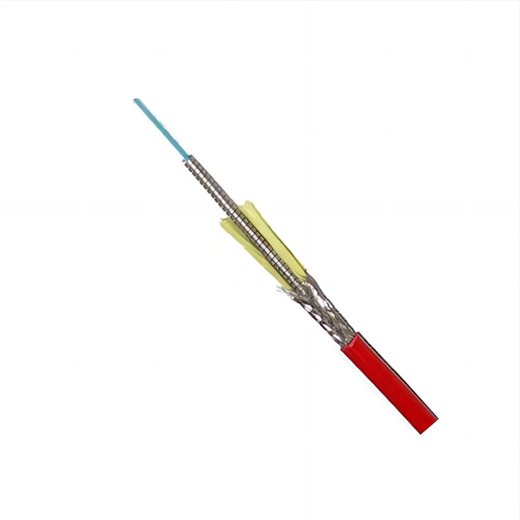 Red LSZH Jacket High Temperature Measurement Sensing Optic Fiber Cable