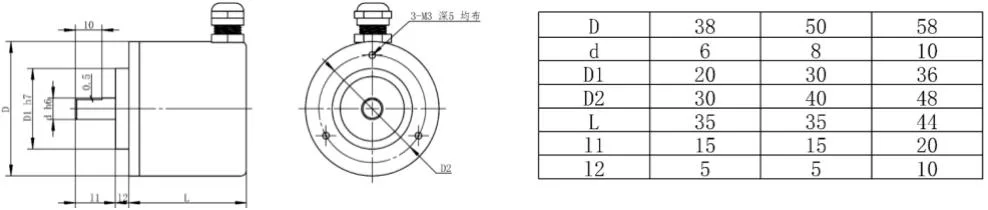 GMA-C Series Canopen 1213 Max. 16bits Multi-Turn Absolute Encoder