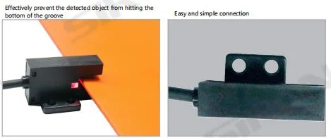 Siron Y Shape 4 Wire Red LED PC Material Slot Type Photoelectric Sensor for Packaging Machinery Position Detection, Outlet Type