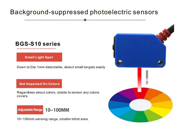 NPN No. Nc 3 Wires Background Ignore Optical Sensor Position Control Sensor