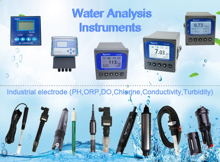 4-20mA RS485 Digital Water Analyzer pH Ec Do Chlorine Temperature Sensor Electrode Probe