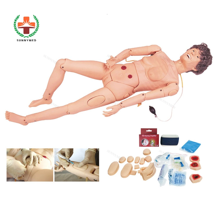 Sy-N03109 Good Quality Advanced Full-Functional Female Elderly Nursing Manikin for Training