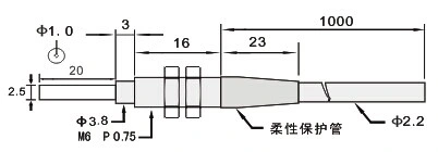 M6 Long Distance Amplifier Through Beam Head Optical Probe