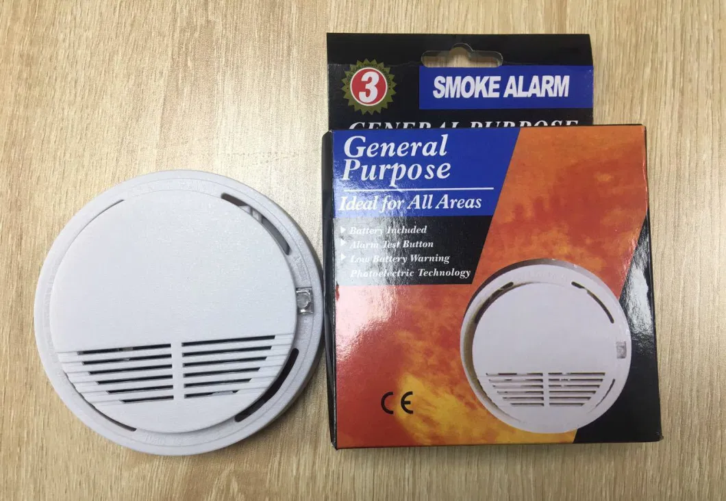 Smoke Alarm Fire Detector with Optical Photoelectric Sensor