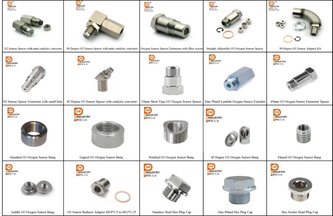 Universal Cel Fix Check Engine Light Eliminator O2 Oxygen Sensor Adapter Mini Extender Spacer Bung Catalytic Converter M18X1.5