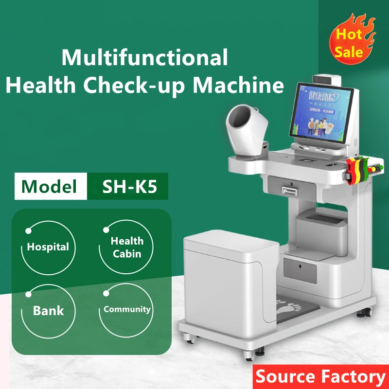 Smart Body Health Checkup Kiosk with Touch Screen Advertising Display