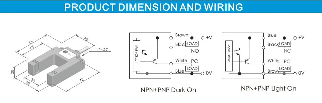 12-35V U-Shaped Infrared NPN Groove Optical Position Sensors