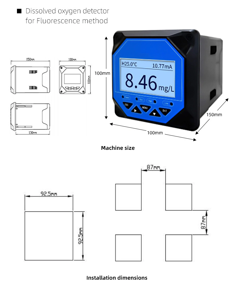 Online Digital CE Certified Polarographic Dissolved Oxygen Meter