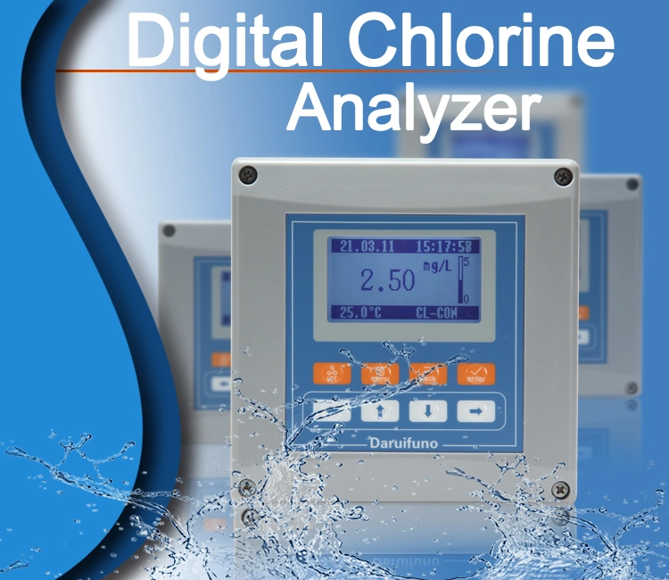 Free Residual Chlorine Analyzer Ec/Do/Turbidity/Cod/pH/ORP/Cl Meter for Chlorine Measurement