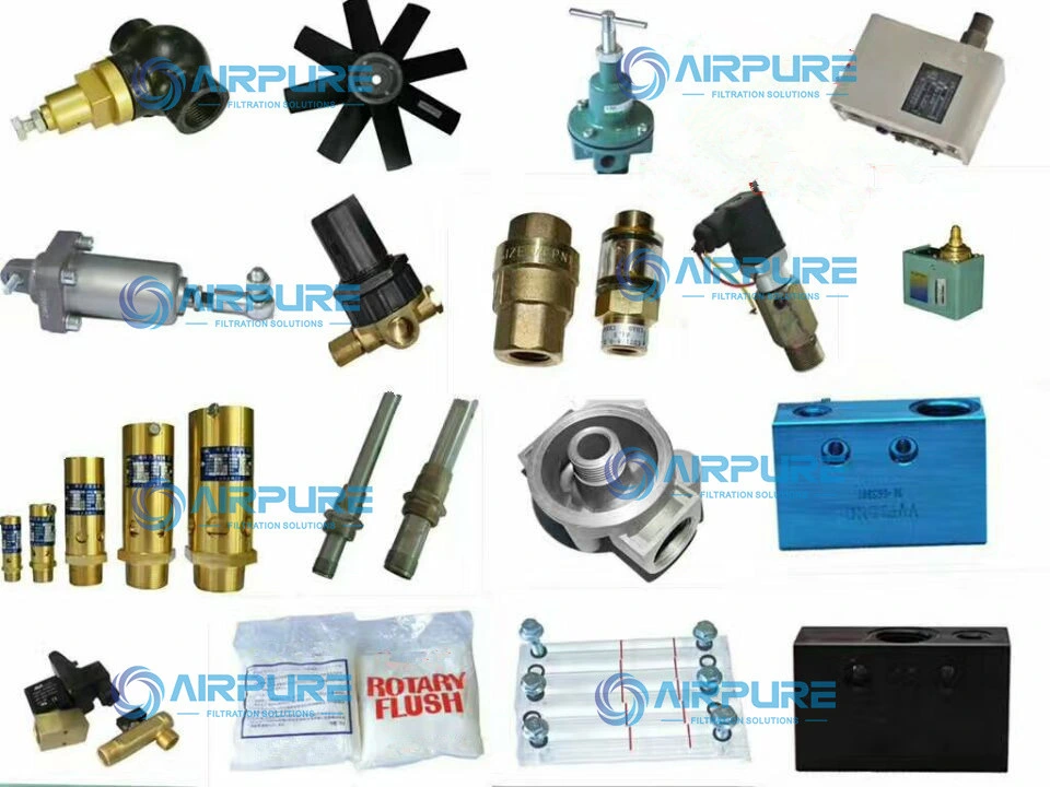 Screw Air Compressor Electromagnetic Valve Exhaust Box U-Shaped Sealing Ring Pressure Sensor (P-FC32-524) (P-FC81-694#02) (4L22P00119P1) (P-GA01-501#05)