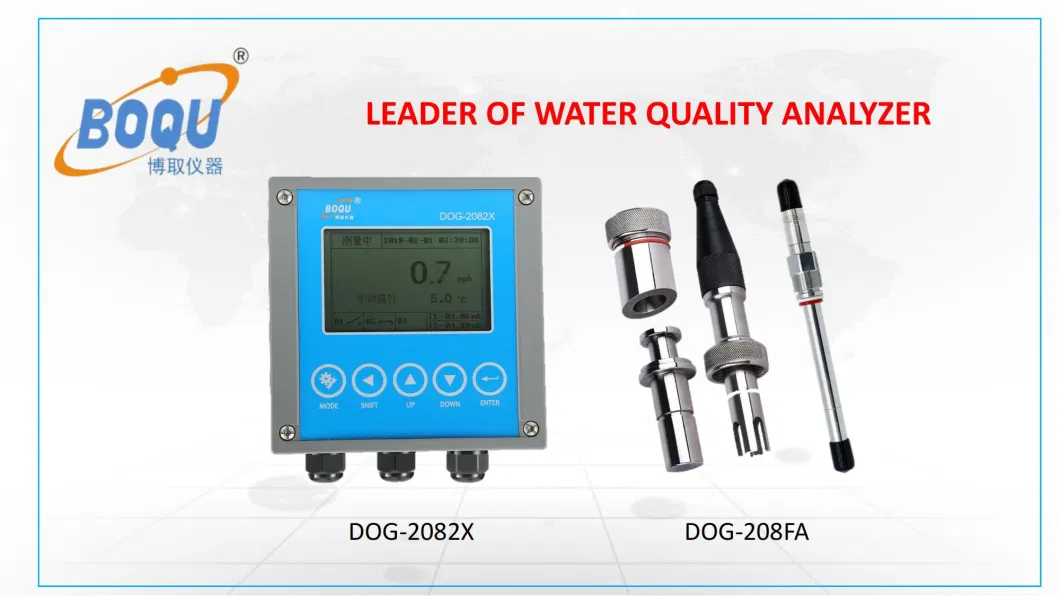 Boqu Dog-2082X with 4-20mA/RS485 Modbus Output and Stainless Steel Flow Cell for Measuring Online Dissolved Oxygen Do Meter