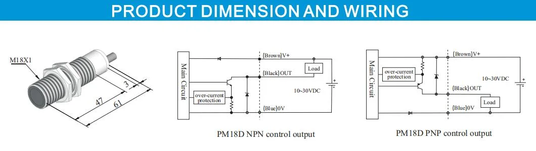 PNP Diffuse Reflection Background Suppression Optical Position Sensor