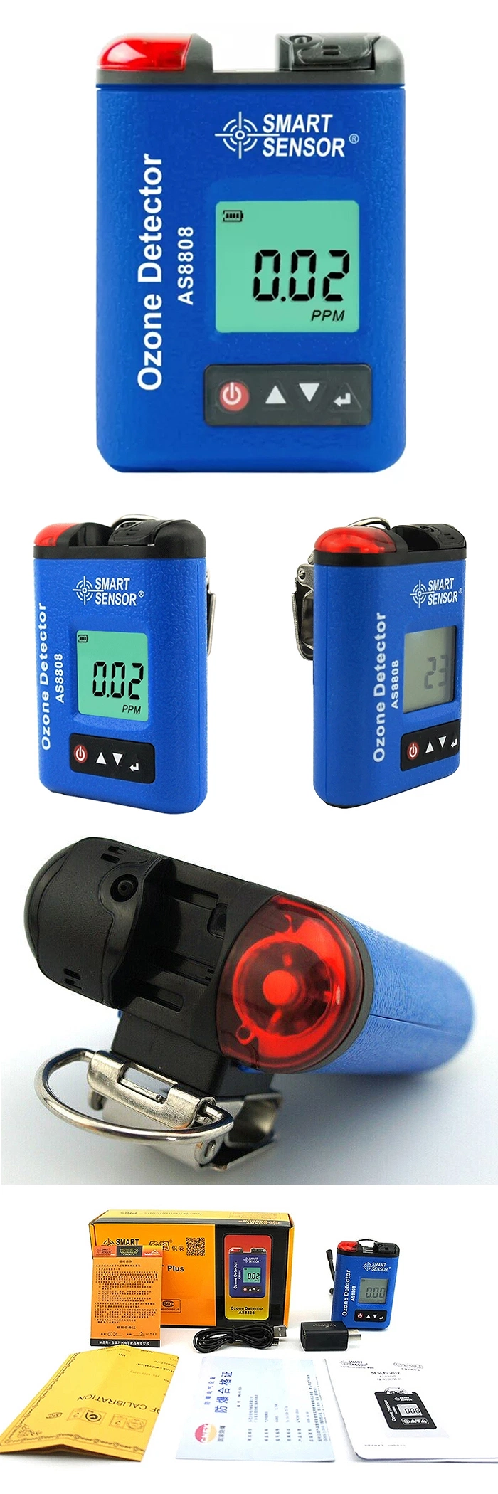 As8808 Portable Digital Ozone Tester O3 Gas Concentration Monitor Analyzer