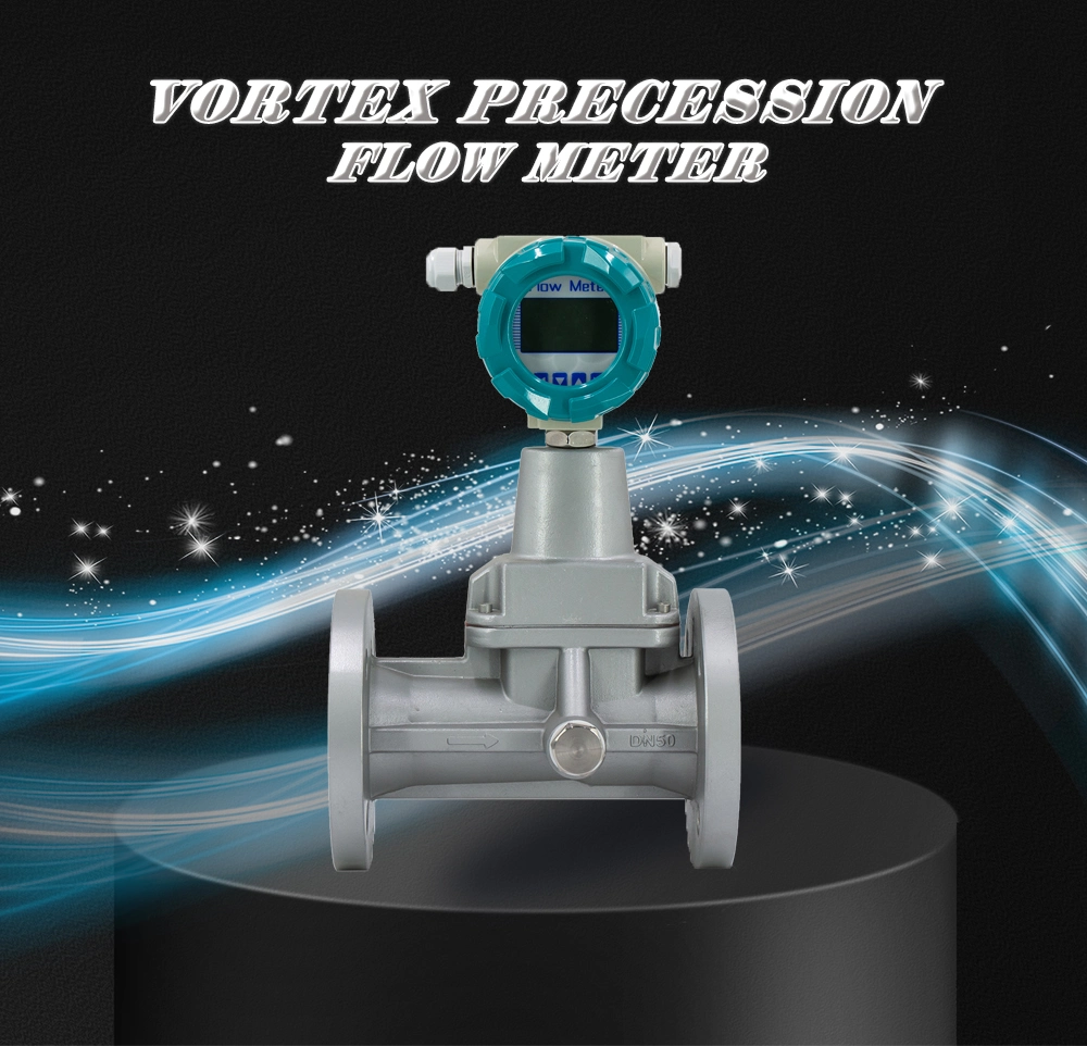 SS304 Flowmeter Gas Oxygen Vortex Precession Swril Flow Meter