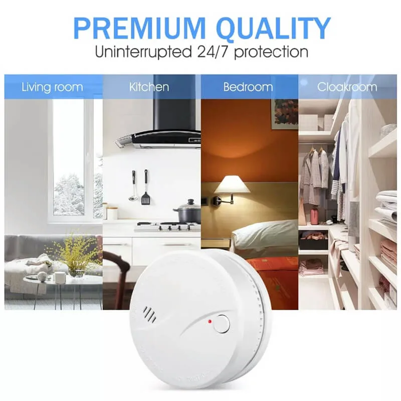 10yr Sealed Battery Life Optical Sensor Smoke and Fire Detector with Ce Approved